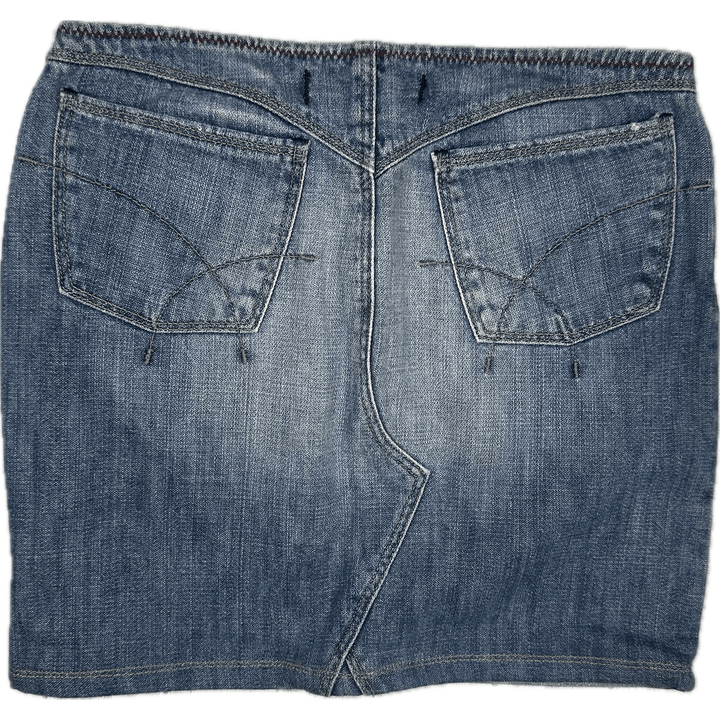 GAS Italian Made Ladies Denim Mini Skirt - Size S - Jean Pool