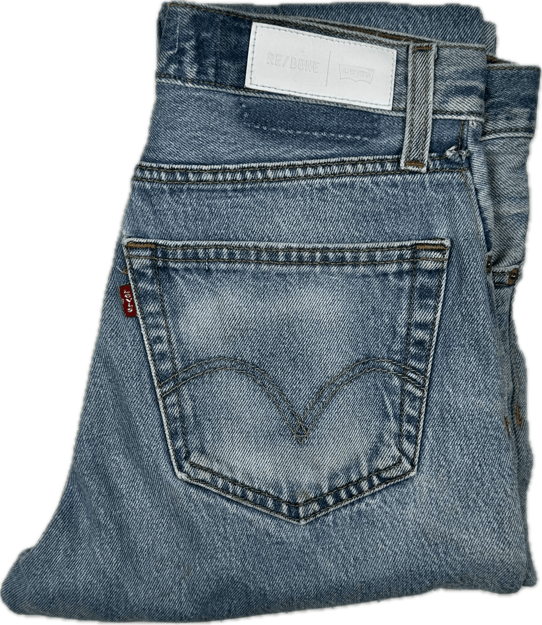 RE/DONE High Rise Ankle Fray Jeans -Size 27