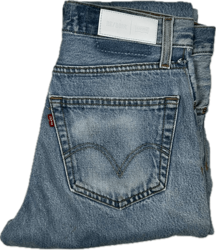 RE/DONE High Rise Ankle Fray Jeans -Size 27