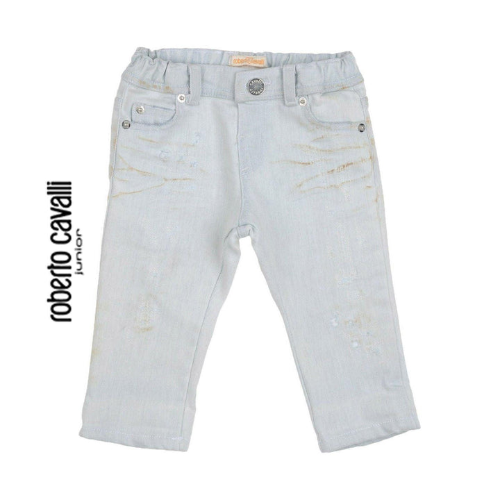 NWT - Roberto Cavalli Dirty Denim Baby Jeans- Size 3M