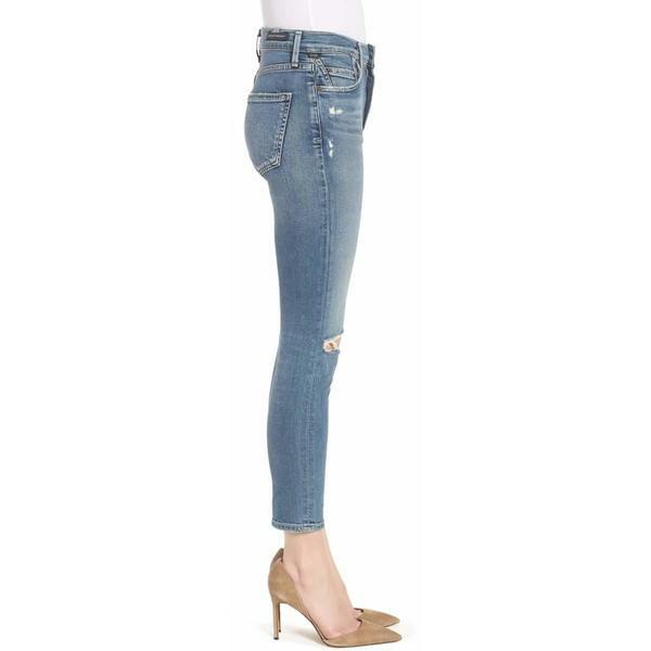 Citizens of Humanity 'Rocket Crop' Distressed Skinny Jeans - Size 28
