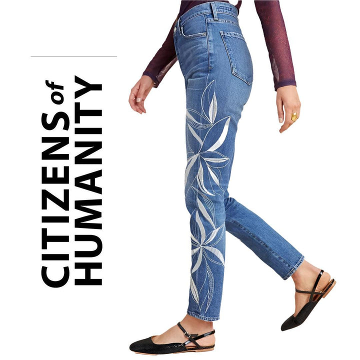 NWT - Citizens of Humanity 'Olivia' Embroidered Jeans $500+- Size 27