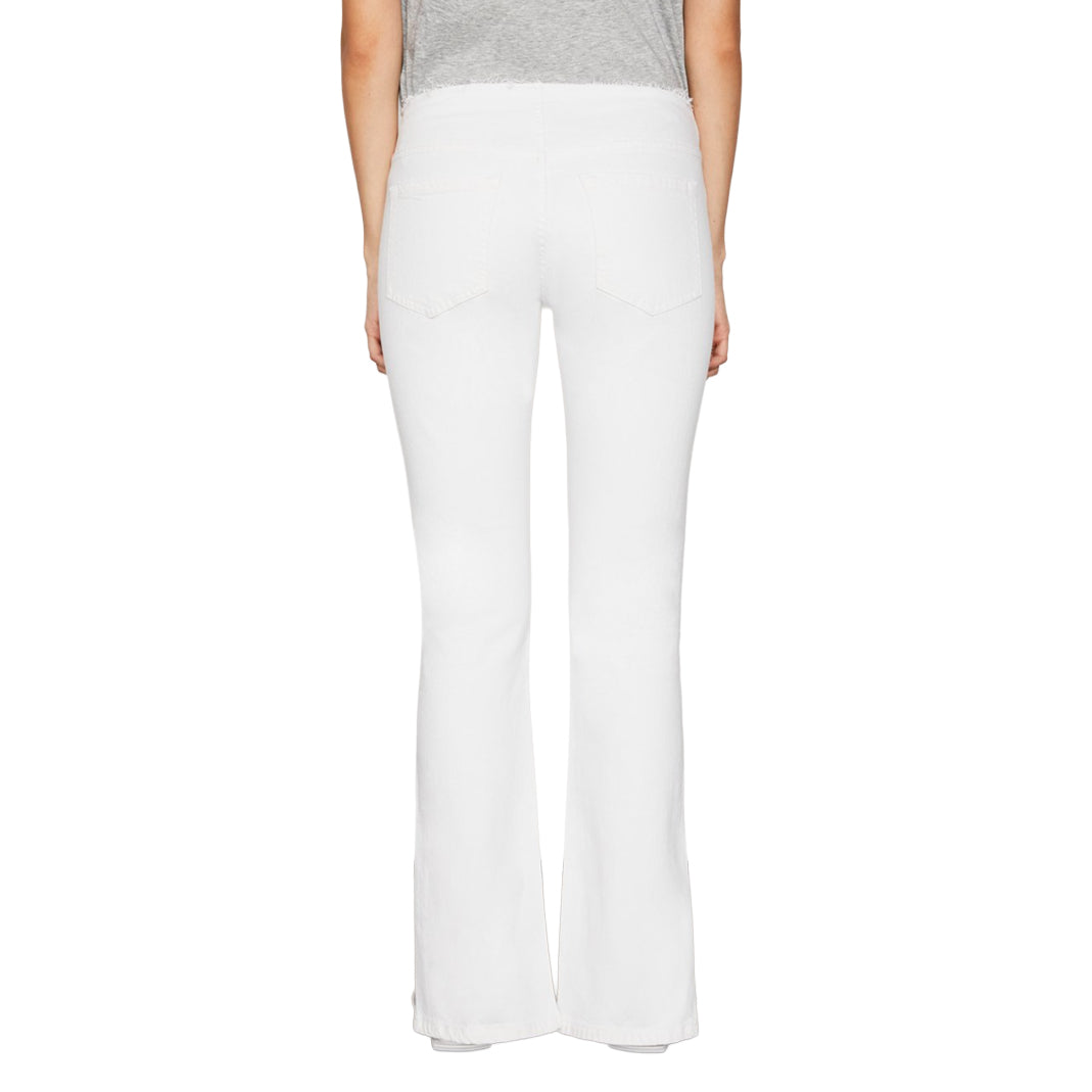 NWT- Frame Denim 'Cut Off Waist Mini Boot Slit' White Jeans RRP $495 -Size 25