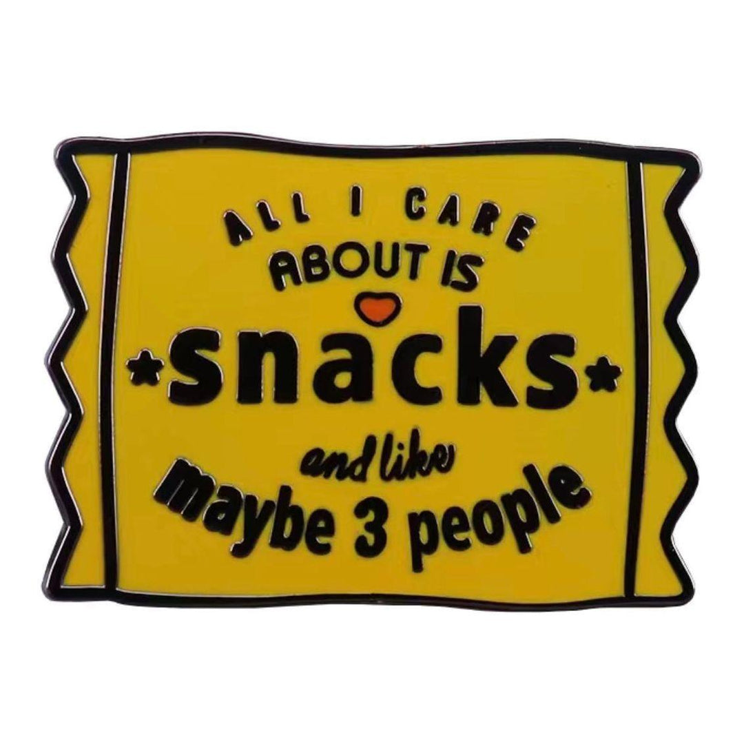 All I Care About - Snacks Enamel Pin - Jean Pool