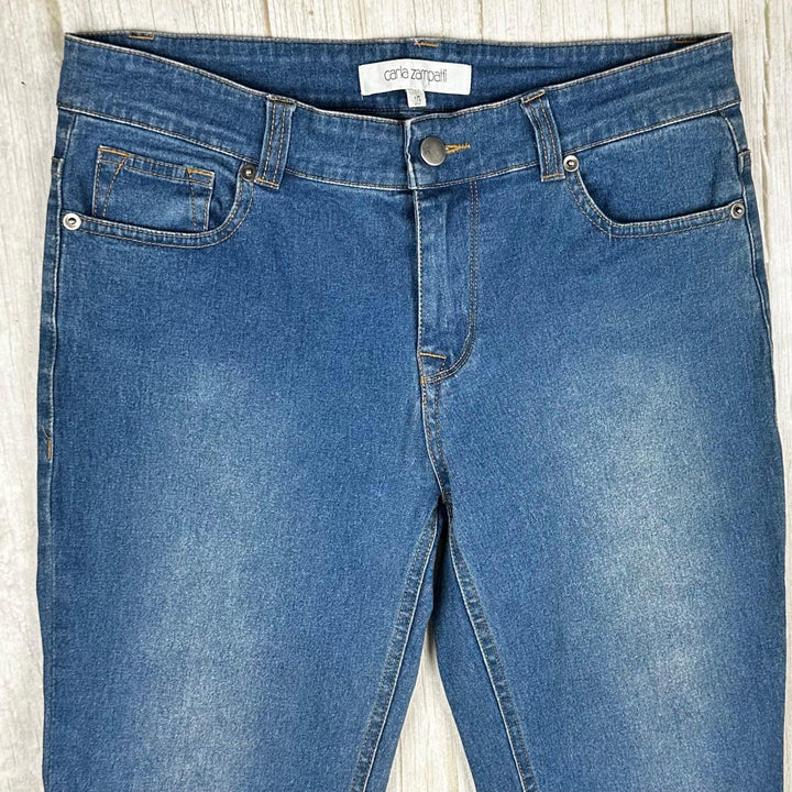 Carla Zampatti Slim Tapered Ladies Logo Jeans -Size 10