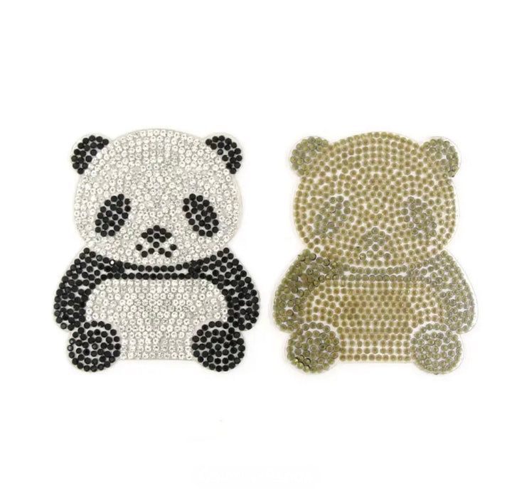Panda Bear Crystal Iron on  Patch