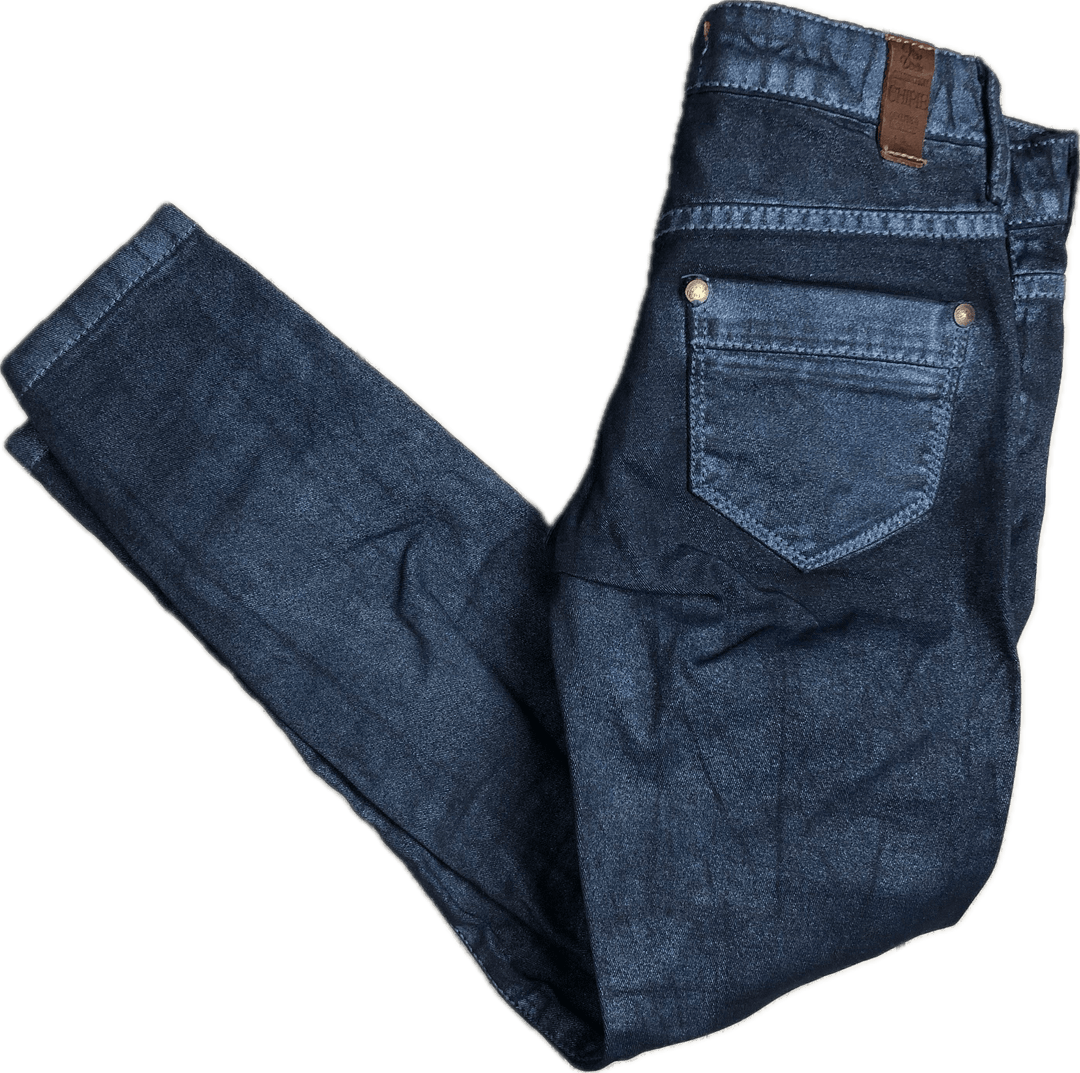 Chipie Coated Denim 'Persian' Skinny Jeans- Size 8 - Jean Pool