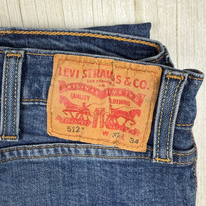 Levis 512 Tapered Mens Stretch Jeans - Size 38
