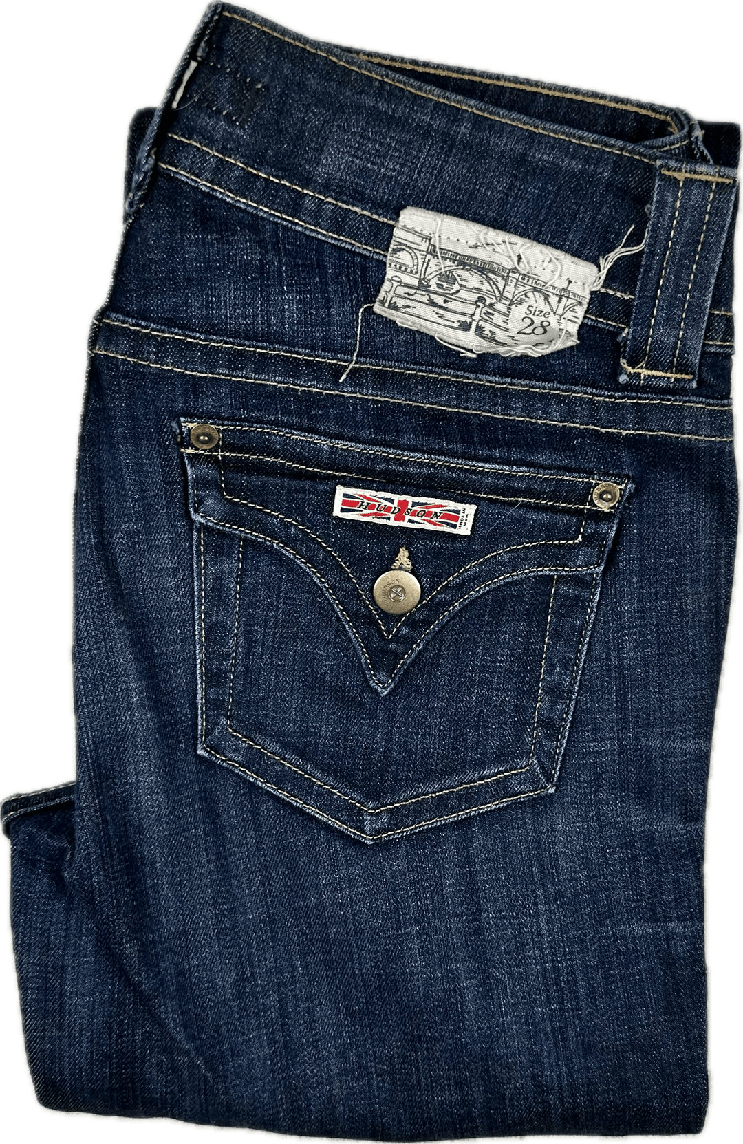 Hudson USA Bootflare Flap Pocket Jeans - Size 28