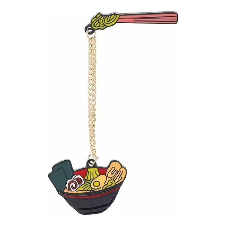 Pho and Chopsticks on Chain - Enamel Pin. - Jean Pool