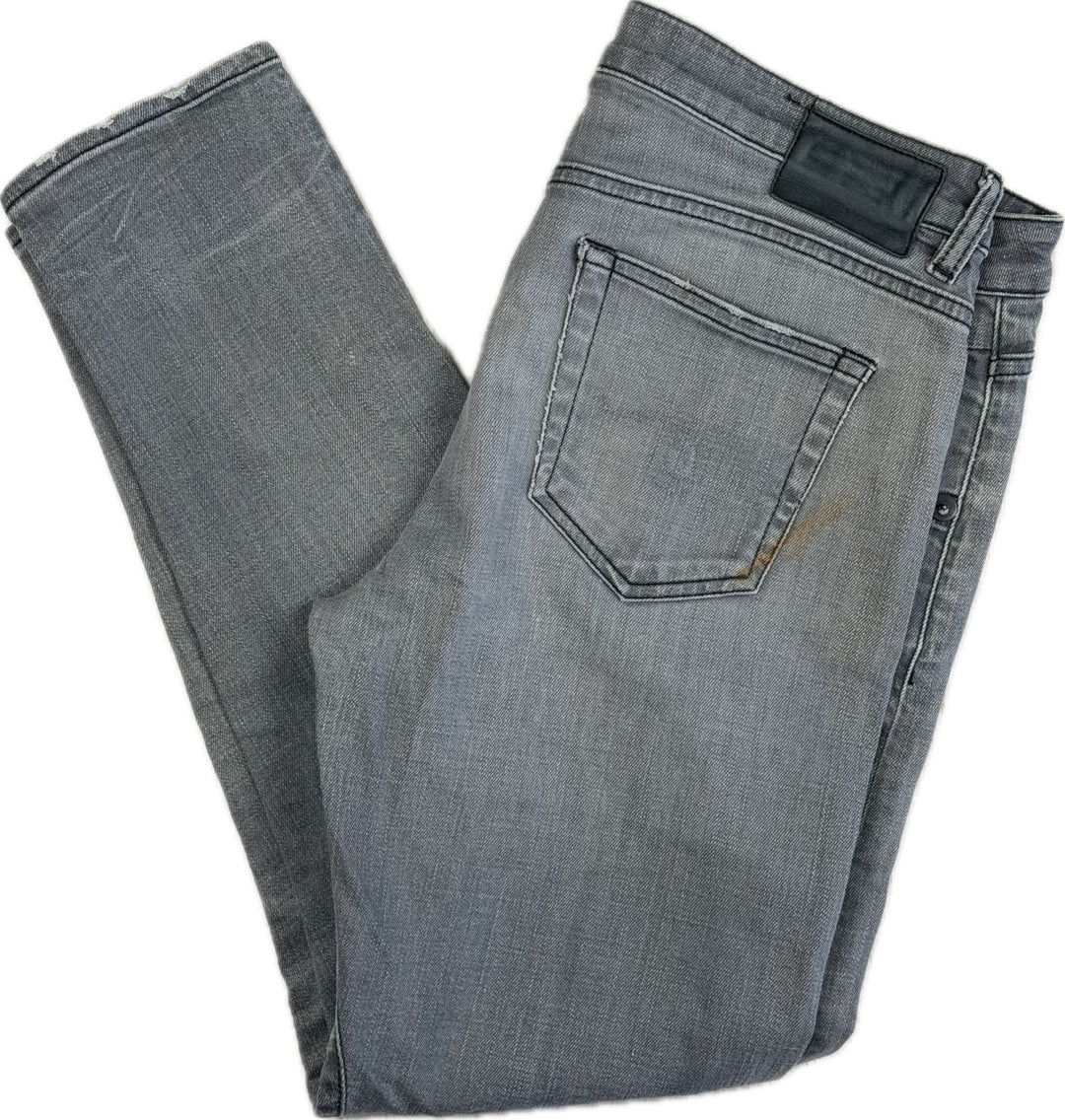 R13 Made in Italy 'Boy Skinny' Washed Black Jeans- Size 28
