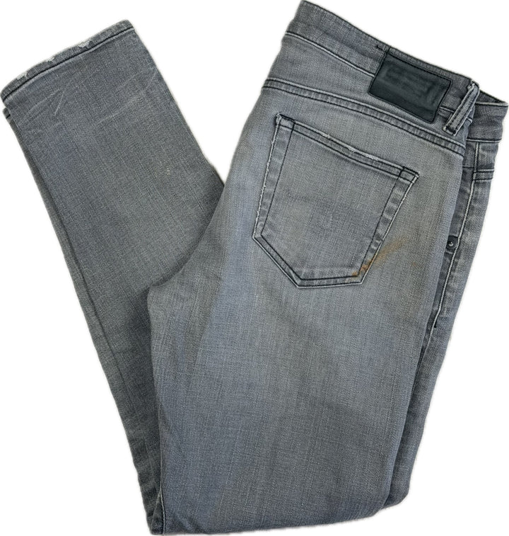 R13 Made in Italy 'Boy Skinny' Washed Black Jeans- Size 28