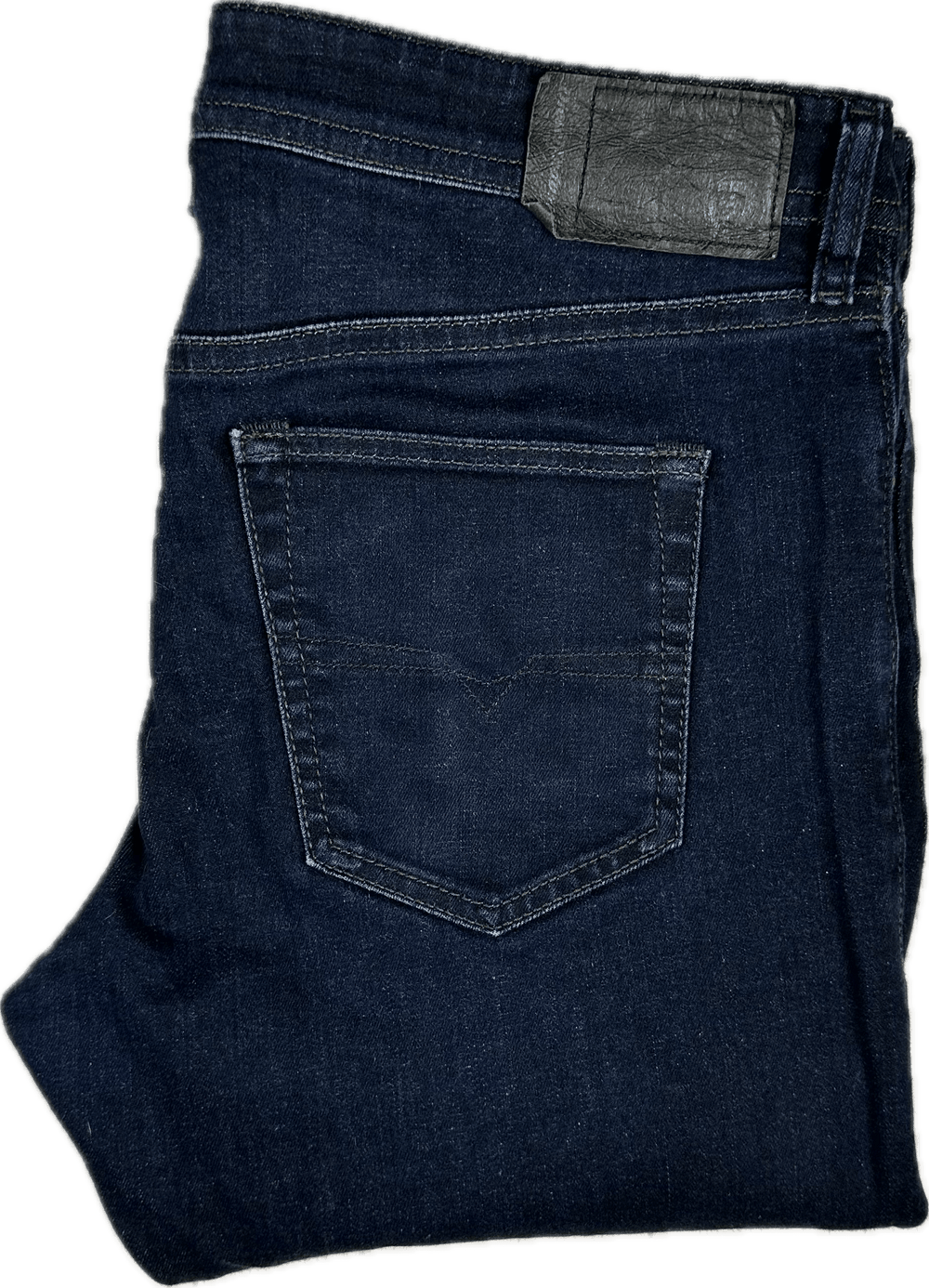 Diesel Mens 'Buster' Regular Slim Tapered Jeans - Size 34/34 - Jean Pool