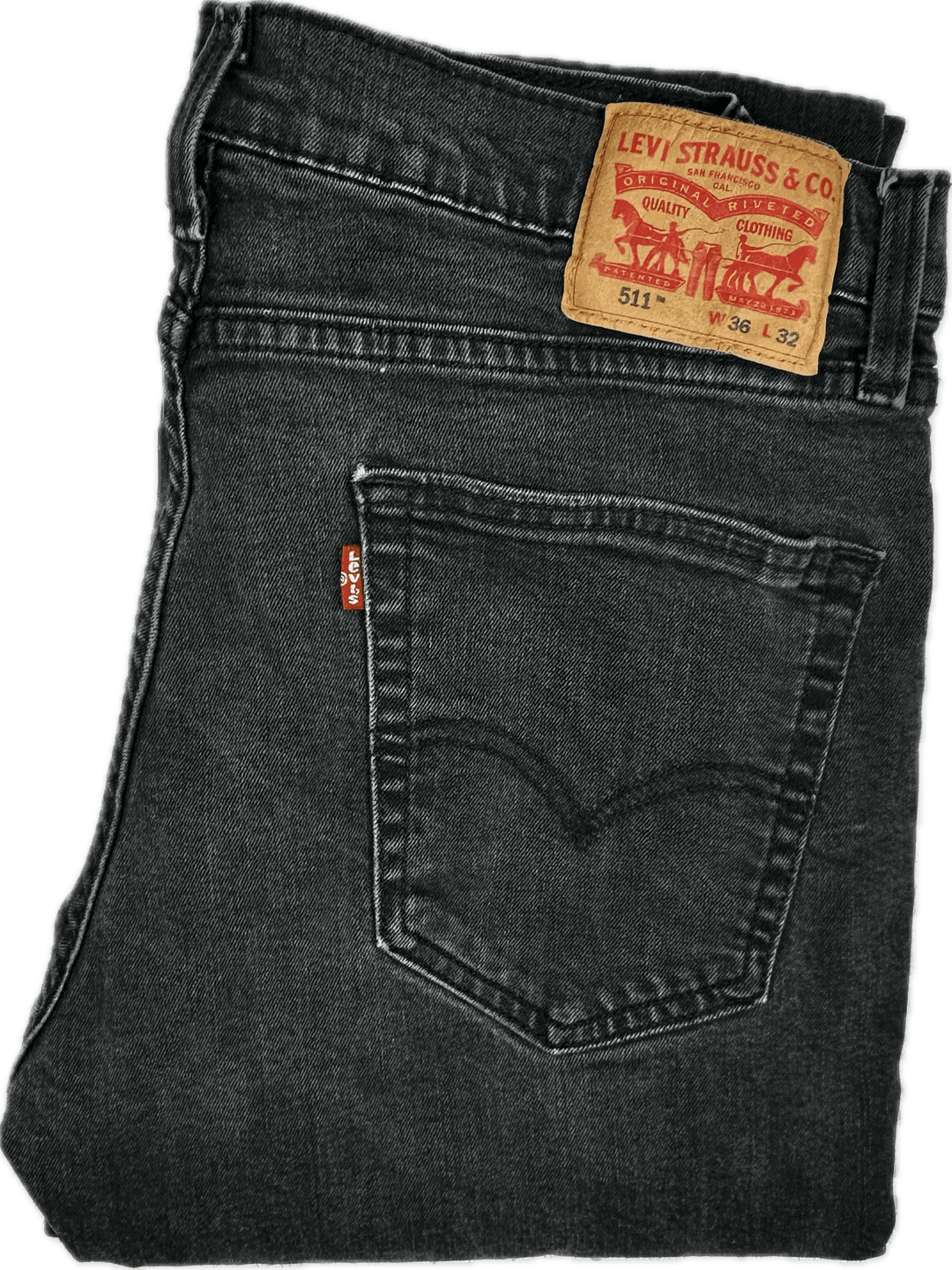 Levis Slim Straight 511 Men's Black Jeans - Size 36/30