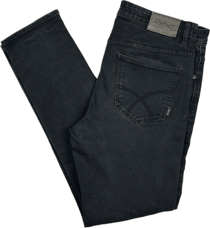 Lee Riders Mens 'R2 Slim & Narrow' Black Jeans - Size 34