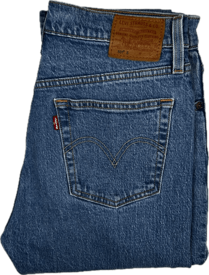 Levis Premium 501s Classic Ladies Denim Jeans -Size 28/30