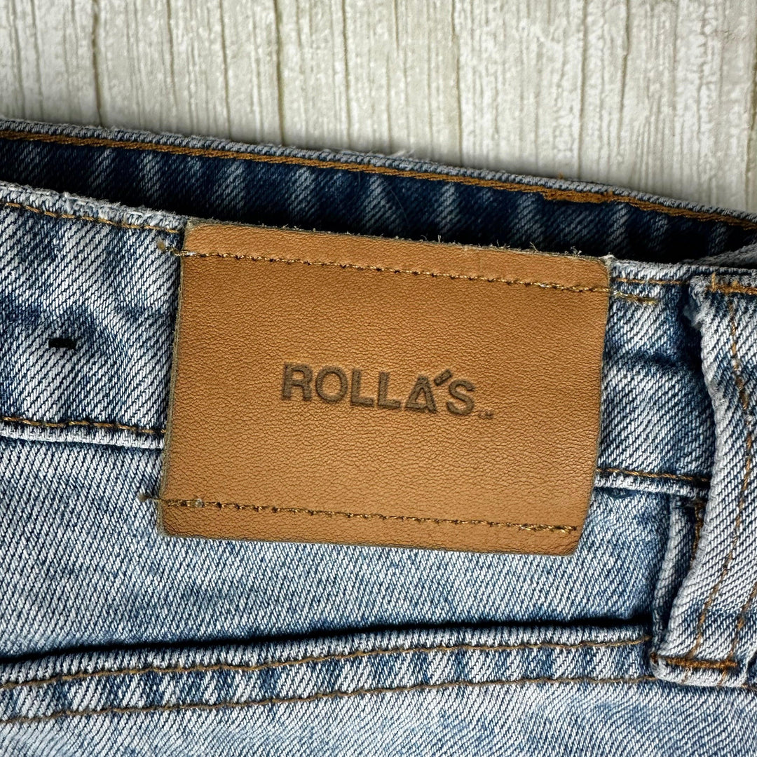 ROLLAS Mens 'Lazy Boy' Loose Fit Crop Jeans - Size 32" - Jean Pool