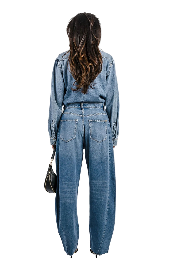 NEW- Liu-Jo Jeans Italian Ladies Barrel Leg Jeans - Size 25