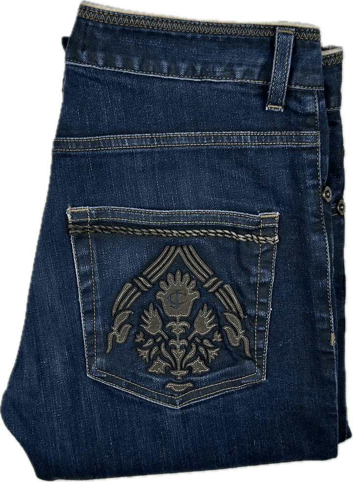 Just Cavalli Italian Ladies Logo Pocket Slim Jeans - Size 8