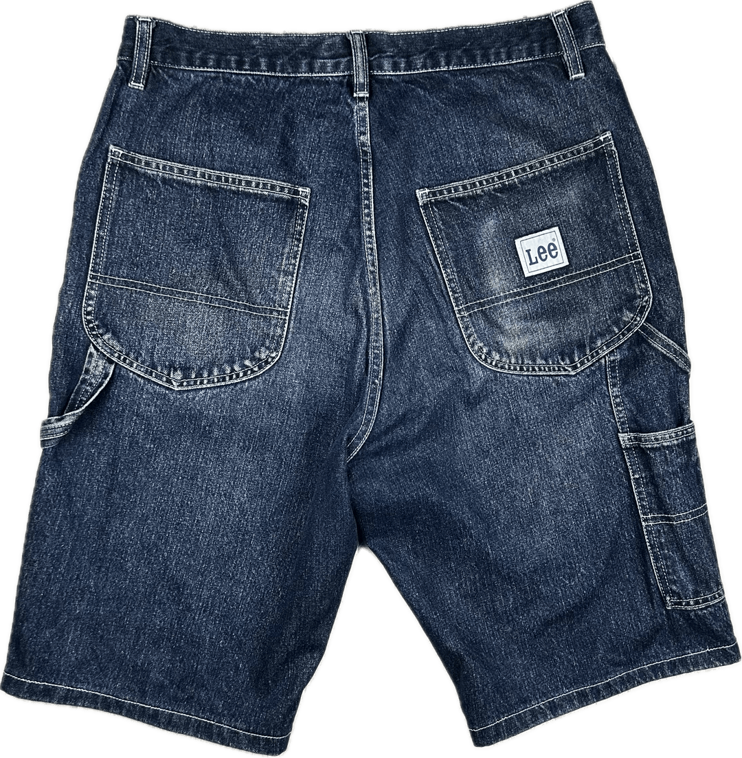 Lee Mens Distressed Carpenter Denim Shorts -Size 34