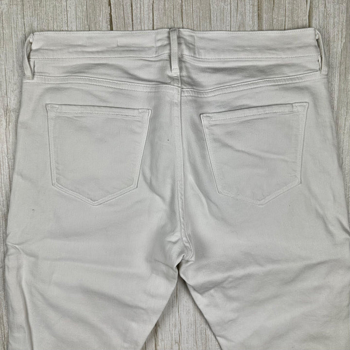 Frame Denim 'Le Garcon' White Tapered Fit Jeans-Size 27 - Jean Pool