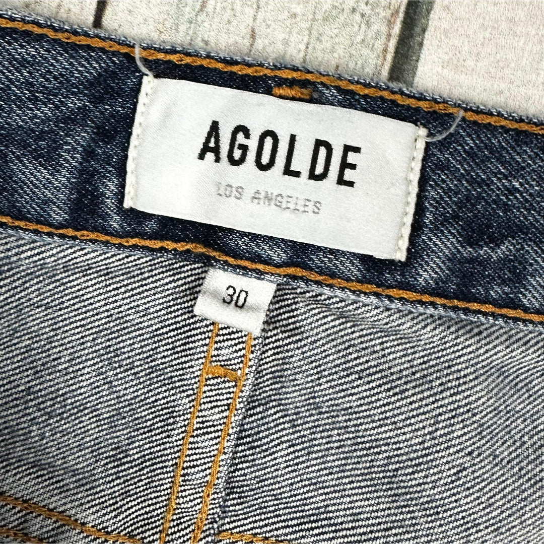 AGOLDE 'Rumi' Boyfriend Denim Shorts- Size 30 - Jean Pool