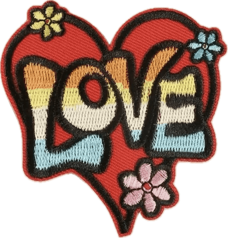 Retro Love- Embroidered Patch - Jean Pool