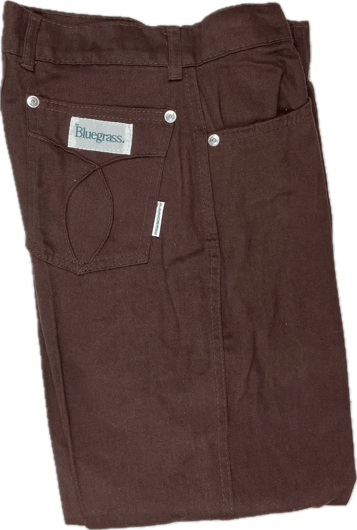 Bluegrass 1970's Brown High Waisted Slim Fit Australian Made Jeans - Suit Size 8 - Jean Pool