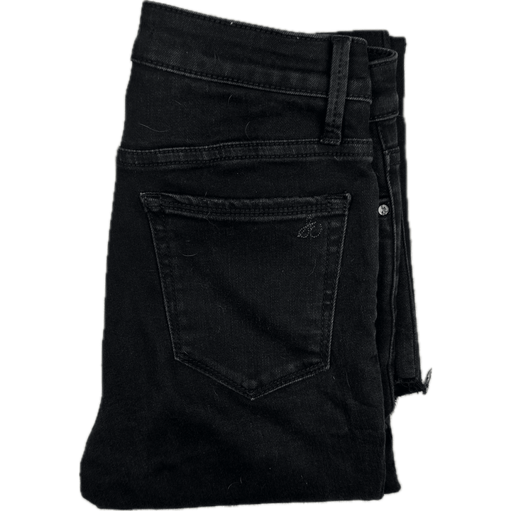 Sam Edelman 'The Stiletto Crop Boot' Black Denim Jeans - Size 25 - Jean Pool