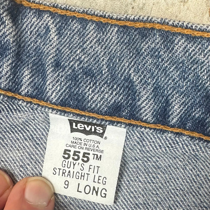 Levis 555 USA Made Vintage 90's Denim Jeans - Size 9 - Jean Pool