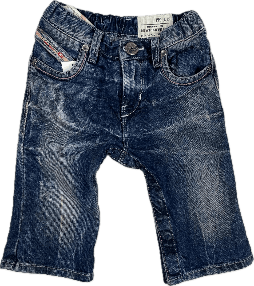 Diesel Distressed 'NEW FLUFFE SP1' Baby Jeans - Size 6M - Jean Pool