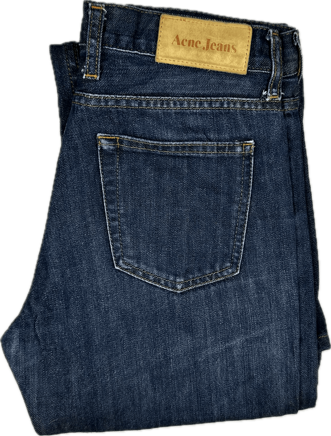 Acne Jeans 'Luv Blue' Classic Bootcut Jeans - Size 27/34 - Jean Pool