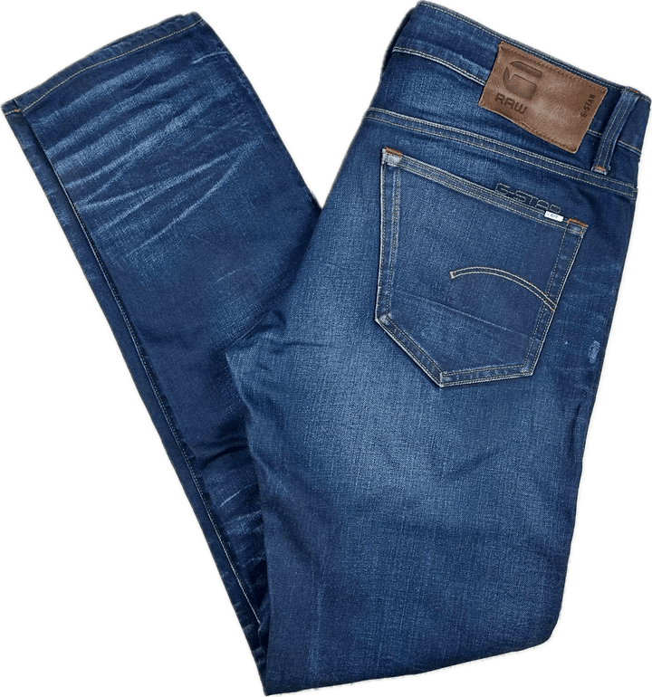 G Star  Raw Mens '3301 Slim' Jeans -Size 31/34