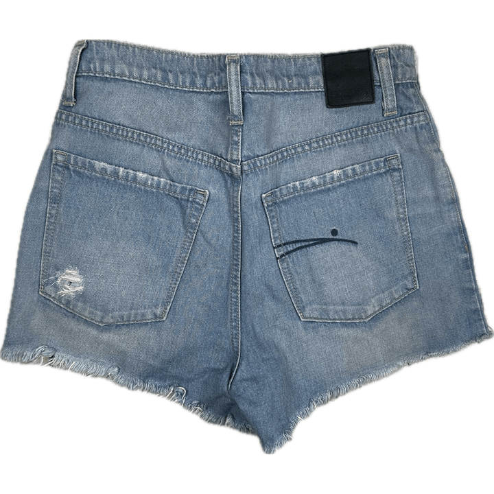 Nobody Distressed 'High Boy' Denim Shorts - Size 24 - Jean Pool