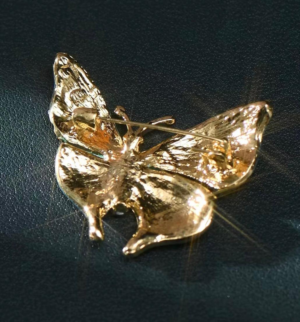 Blue Butterfly Sparkle Brooch