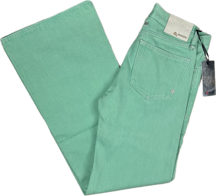 NWT - Ladies  Italian Made Cycle 'Flare' Green Jeans - Size 27