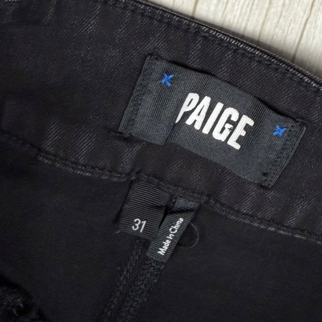 Paige Denim 'Nellie' Black Coated Wide Leg - Size 31