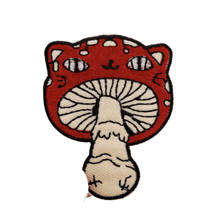 Mushroom Cat- Embroidered Patch