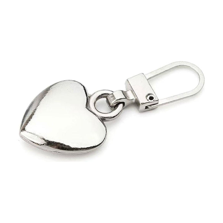 Silver Heart Clip on Zipper Pull Replacement Repair Kit - Jean Pool