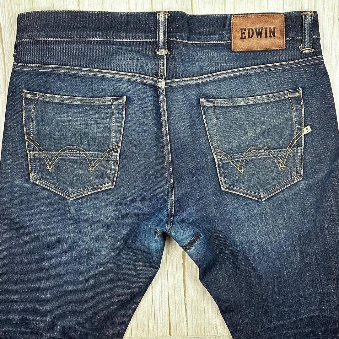 Edwin Japanese Denim- 'ED80' Rainbow Selvedge Mens Slim Jeans -Size 33/34