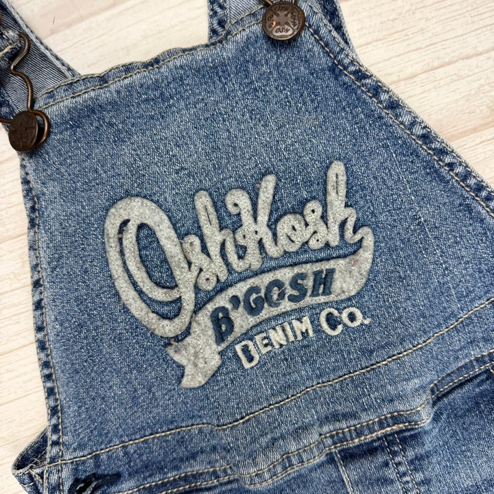 Osh Kosh Logo front Denim Toddler Overalls - Size 3T
