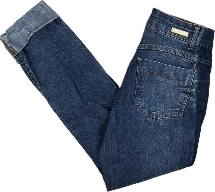 La Vertu High Blue Skinny Cuff Crop Jeans - Size 6
