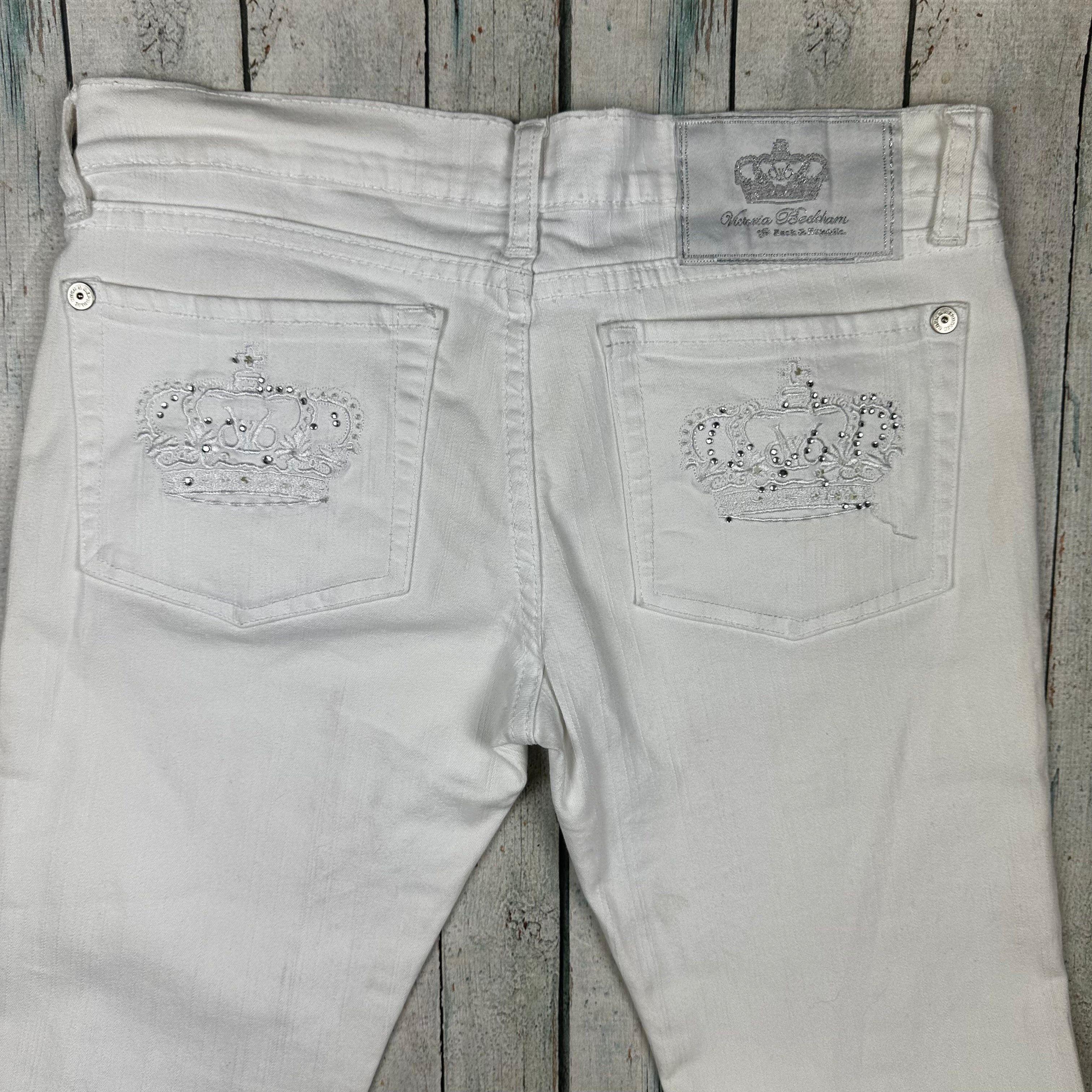 Women’s outlet Rock & Republic White Denim Flare Jeans