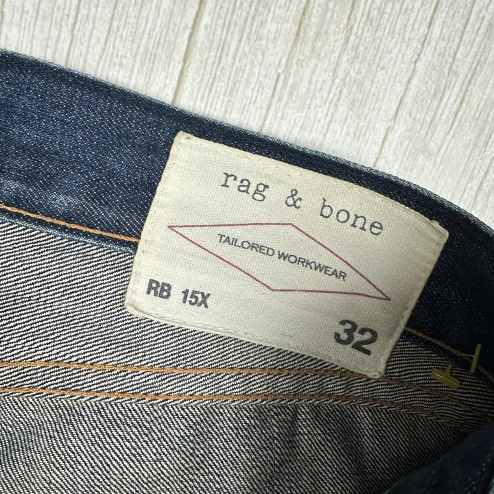 Rag & Bone Mens 'RB 15X' Slim Straight Distressed Jeans - Size 32