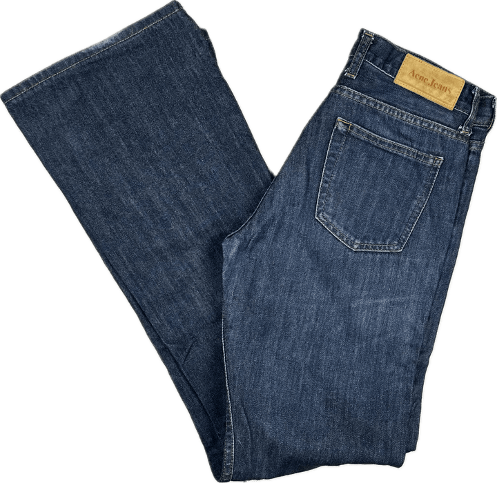 Acne Jeans 'Luv Blue' Classic Bootcut Jeans - Size 27/34 - Jean Pool