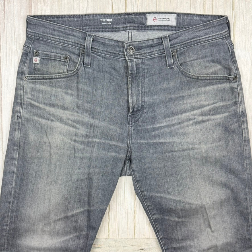 AG Adriano Goldschmied 'The Tellis' Modern Slim Grey Jeans- Size 33