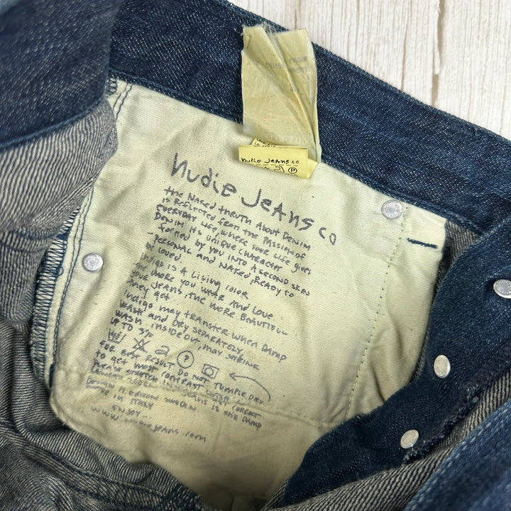Nudie 'Even Steven' Dry Denim Y2K Jeans- Size 32 Crop