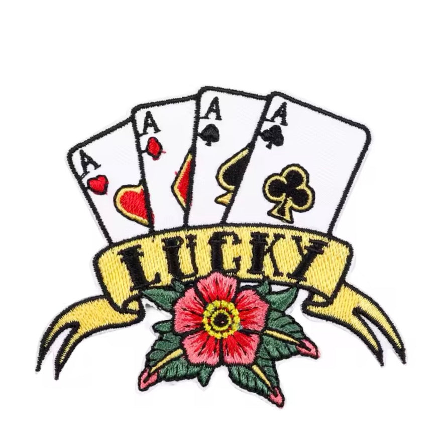 Lucky Aces- Embroidered Patch