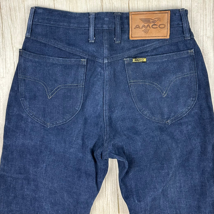 NEW - AMCO 70's Vintage Rare Australian Made Flare Jeans HTF - Suit Size 9/10