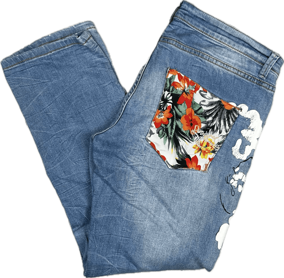 Desigual Ladies Boyfriend Fit Tapered Jeans -Size 30 - Jean Pool